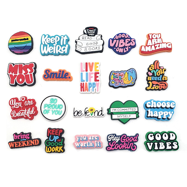 Sko Charms, Sko Charms for Sko Dekorasjon, Charm for 20pcs Crocs Sko, Bursdagsfest Gave