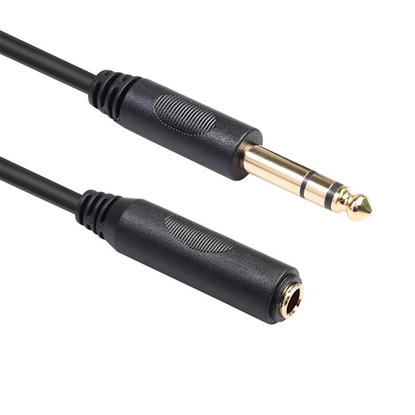 Ljudkabel (3m), universell kontinuerlig kabel, formsprutad guldpläterad huvudmixer/elgitarr stereo stor 3-polig 6,35 hane till hona förlängning