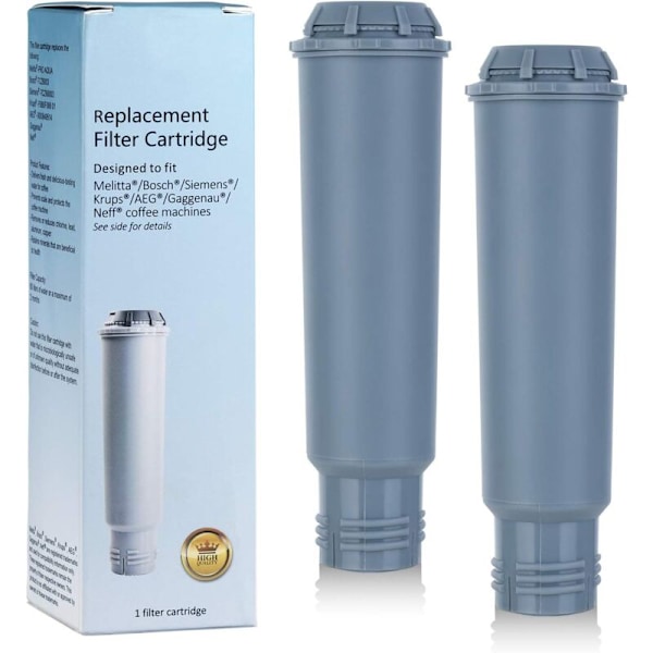 Set med 2 vattenfilterpatroner för Melitta kaffemaskin/Krups Claris F088 F088 01/Siemens TCZ60003/AEG/NEFF/BOSCH TCZ6003