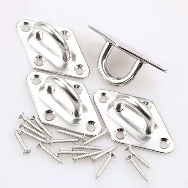 M8 Heavy Duty Shade Sail Fixing Kit for Garden Triangular and Square, Rectangular - 304 Stainless Steel Shade Sail Fixing Hardware Kit (Fixing Kit A