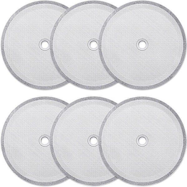 Paket med 6 filter med extra sil för presskanna, återanvändbara nätfilter för universella kaffebryggare med tryck på 1000 ml / 34 oz / 8 koppar