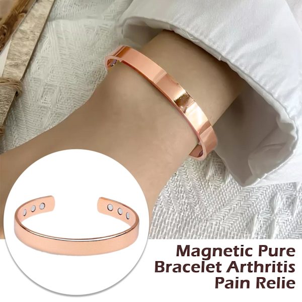 Magnetiskt Armband i Rent Koppar för Artrit Smärtlindring 9U8R