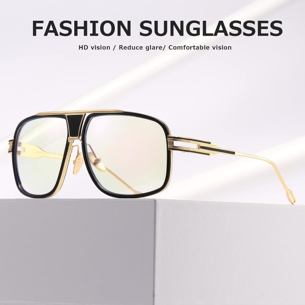 solbriller for menn og kvinner med metallinnfatning