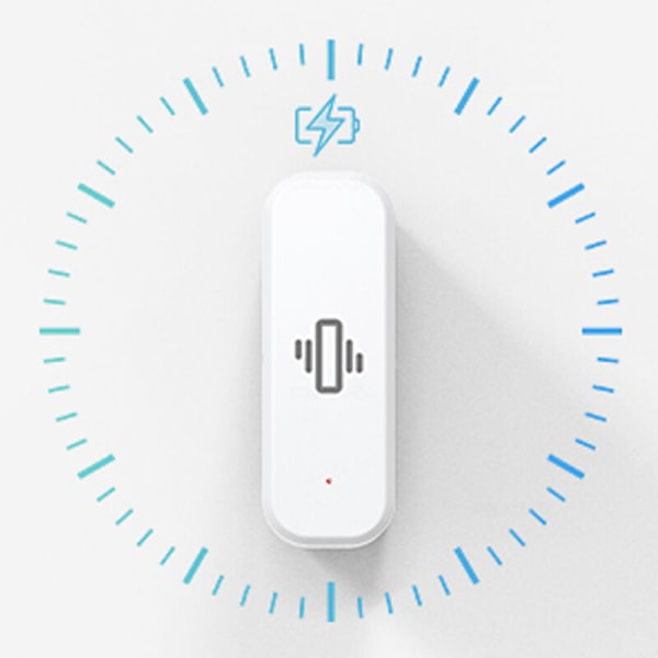ZigBee Intelligent Vibrations- og Faldsensor Bevægelse i realtid Vibrationsalarmsensor Tuya App Fjernbetjening, lavt batteri, offline genkaldelsesfunktion