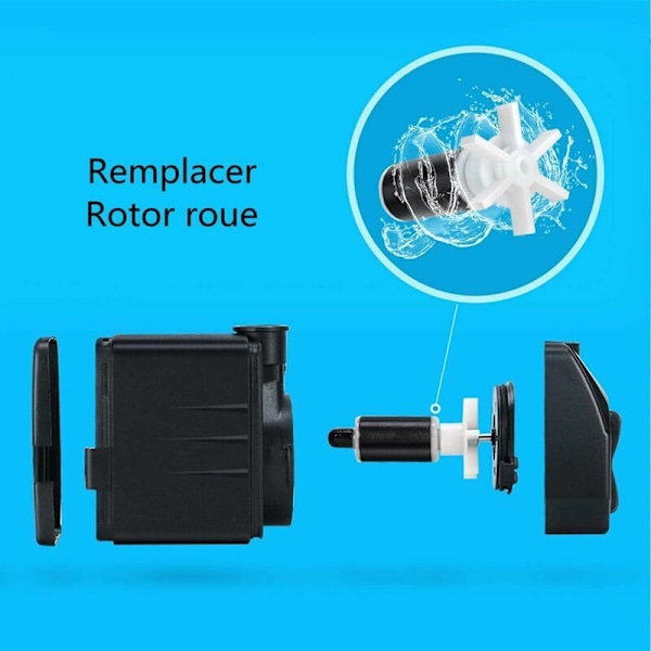 Vattenpumpsersättning turbin, rotor reservturbin för akvarium damm,