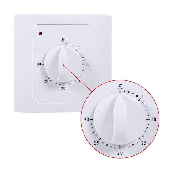 Mekanisk tidsbryter, MAGT 220V 10A 30 min Digital elektrisk timer Tidskontrollbryter Kontroll med intelligent nedtelling Tidsbryter