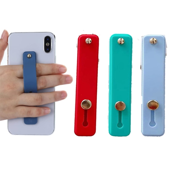 3ST Telefonslinga Fingerhållare, Telefongreppshållare Finger Mobiltelefongrepp Silikon Telefonrem Telefonhållare