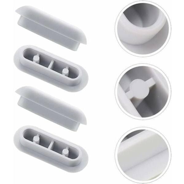 4 stycken universella toalettsitsbumpers, universell toalettsitssats som absorberar stötar, reservdelar i plast