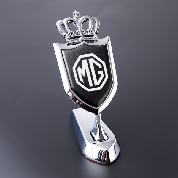 Velegnet til MG motorhjelm foran bil logo badge klistermærke 1 stk silver black