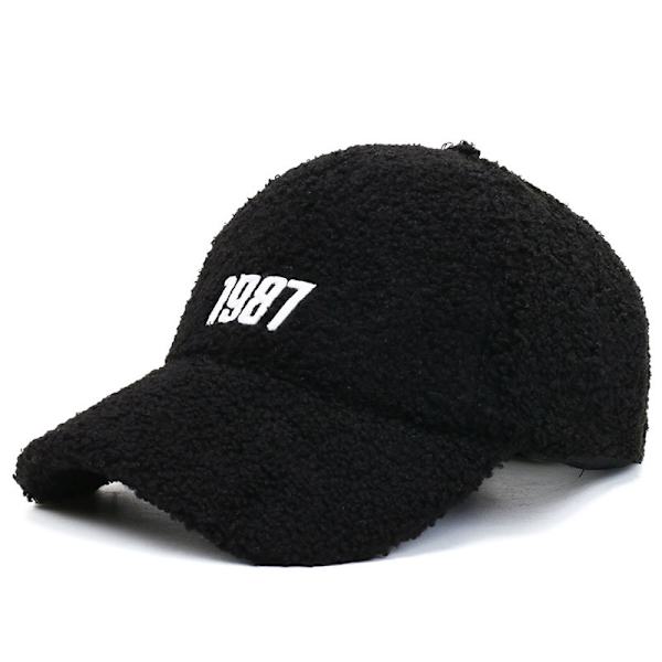 Baseballkeps i lammull, varm vinterhatt i teddyfleece, hiphop-hatt för män och kvinnor, utomhusresor