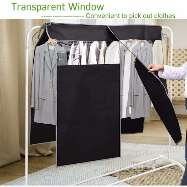 Klesbeskyttelse 111 x 91cm Transparent Støvtett Vindu Klær Beskyttende Trekk Universal Klesbeskyttelse Beskyttende Trekk for Skjorter Kjoler Dresser Co