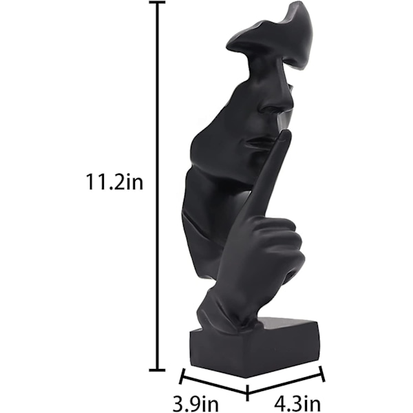 Stillhet er gull Abstrakt Statue Harpiks Håndverk Dekorasjon