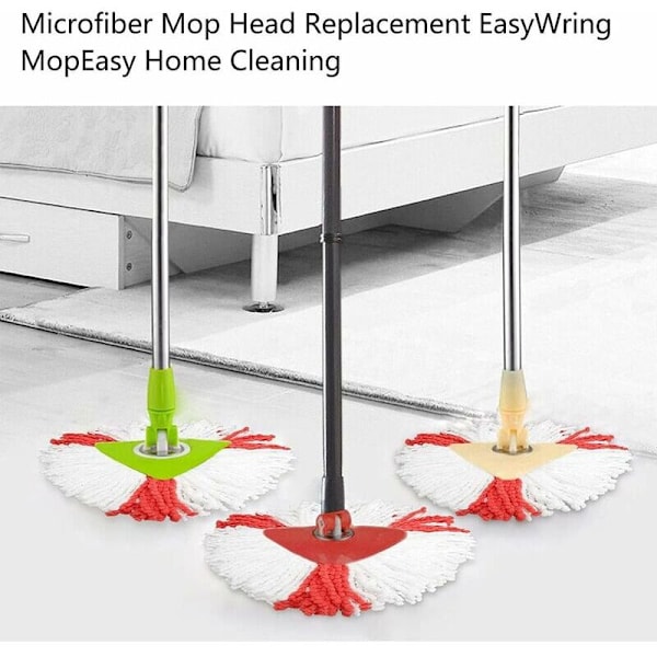 Erä 4 varapäätä Clean Twist -levymoppiin, 2 in 1 moppi moppipää mikrokuitua Vileda Turbo easy wring ja clean -mopille