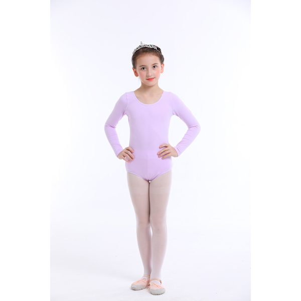 120cm vaaleanpunainen tyttöjen balettitrikoomekko Kaksiosainen setti Trikoo Bodysuit + Hame Voimistelu Baletti Baletti Tanssi Tyttö Pitkähihainen