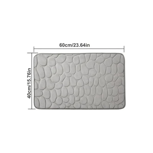 Kylpymatot, liukumattomat, superimukykyiset, sopivat kylpyhuoneeseen, suihkuun, kylpyyn - 40x60 cm (harmaa)