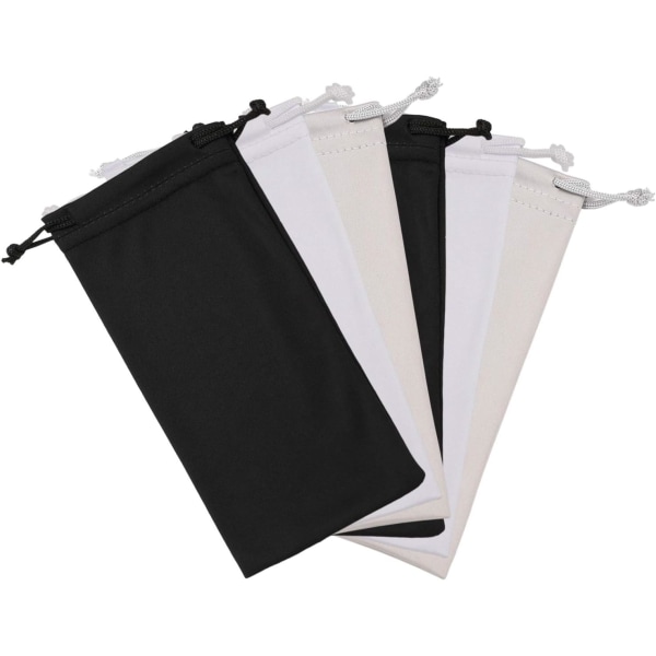 Mikrofiber Solbriller Brilleetui Pose 6 Pakke, Gadgets Rengøring Opbevaringspose Slip i Brilleetui