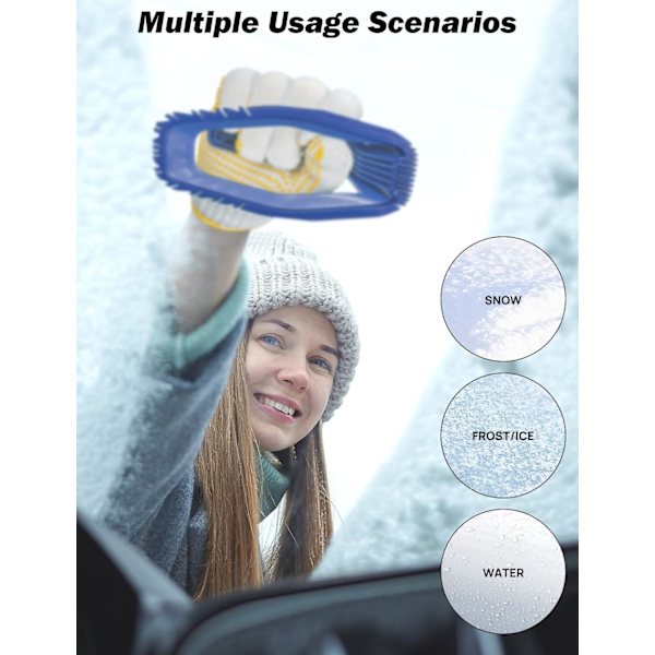 Jäänraaputin, 360° Design Auton Jäänraaputin, 4 in 1 Monitoiminen Jäänraaputin Auton Tuulilasiin, Lumi  Jää, Tuulilasin Raaputin Autoille, Kuorma-autoille, S