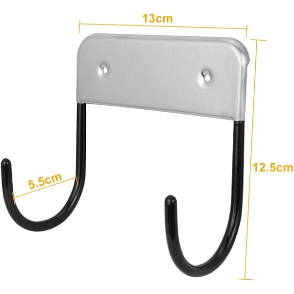 1 st strykjärnsbräda väggställ, strykjärnsbräda väggfäste, väggfäste med stålhakar-13,2 * 13 * 6,8 cm för att hänga \"T\" eller \"Y\" strykbrädor