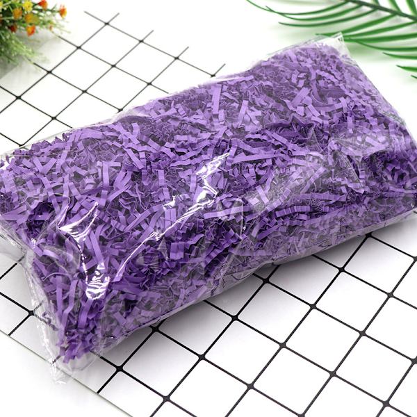 Krøllet papir silke 100g gaveeske fyllmateriale raffia fyll fargerik bølget papir silke (2 stk)