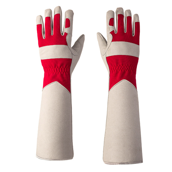 Røde, 45 cm-Gardening Rose Leather Gloves Women Extended Pro Gloves