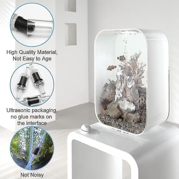 Kontrollventiler för akvarieluftpump, envägskontrollventil för akvarium, envägskontrollventil för akvarium, kontrollventil för akvarium, svart, 100 stycken
