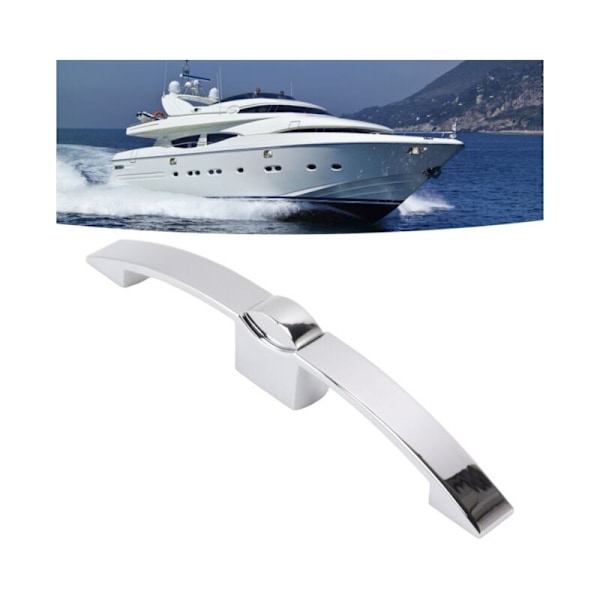 2 Sæt Skabslåse med Knapper, Skabsknaplås med Håndtag til RV, Båd, Hulafstand 160mm (Krom)