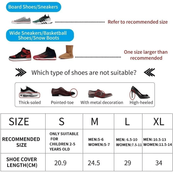 Waterproof silicone shoe covers with zipper to protect against rain, reusable non-slip rubber rain boots, upgraded shoe covers cycling shoe protecti