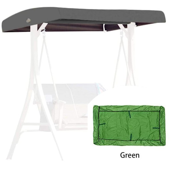 Reservetak til hagesvinge - Universalt svingtak, 2-3 seter grønt 191 x 120 cm