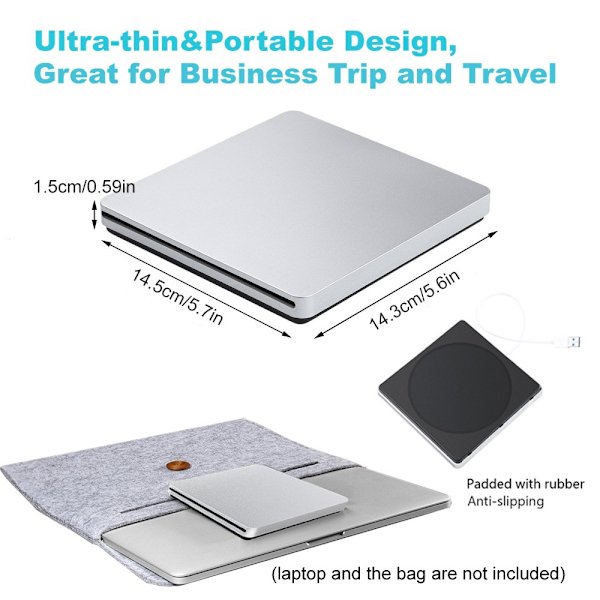 Ulkoinen USB 2.0 CD/DVD-asema