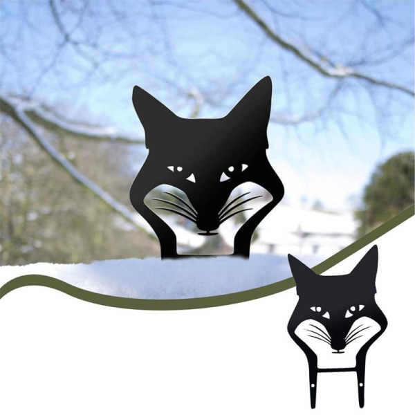 Akryl Sort Kiggende Kat Have Udendørs Dekoration Gave Hæk Have Kat Tilbehør
