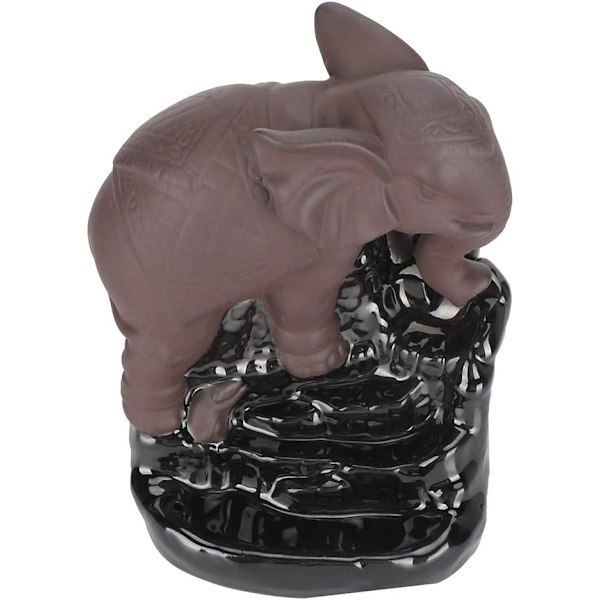 Elefant Statuette Tilbageflydende Røgelsebrænder, Røgelsebrænder, Elegant Røgelsekegle Hjemmeduft Til Afspænding og Stressreduktion