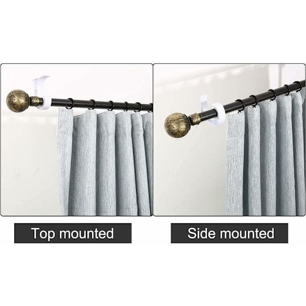 4 Stycken Tak Gardinstångsfästen, Väggmonterad Gardinstångshållare i Aluminiumlegering, Lämplig för 26-32mm Diameter Gardinstång