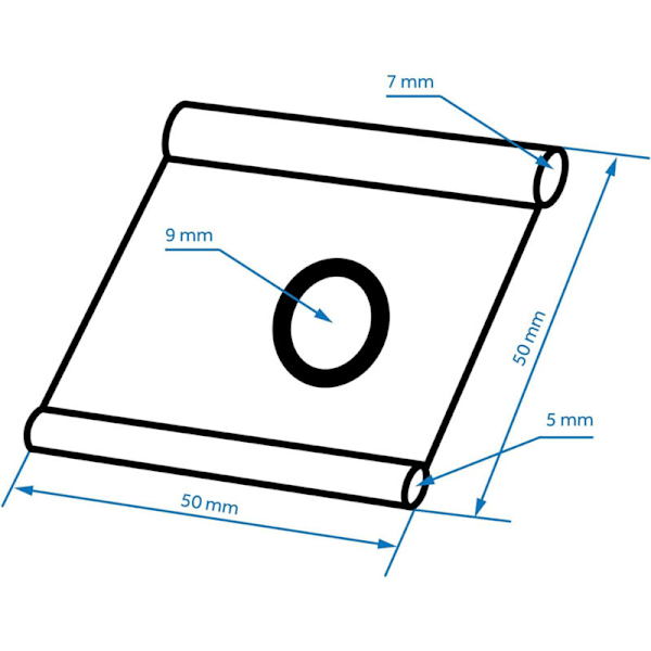 Set med 6 öljetter för 5/6 mm fästskena - 7/8 mm - Set med 6 krokar för tältmarkis, campingplats, husvagn