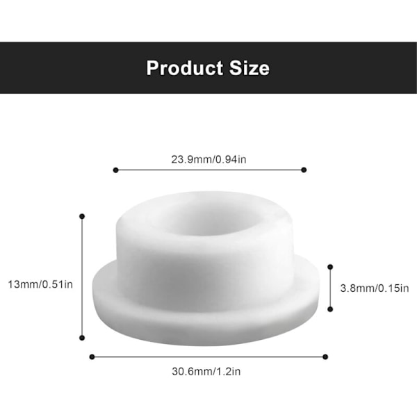 Vask Overløbsprop, 20 Stk Vask Overløbsdæksel, Gummi Overløbshuldæksel, Diameter 22-24mm, til Vaske, Badekar, Køkkenvaske