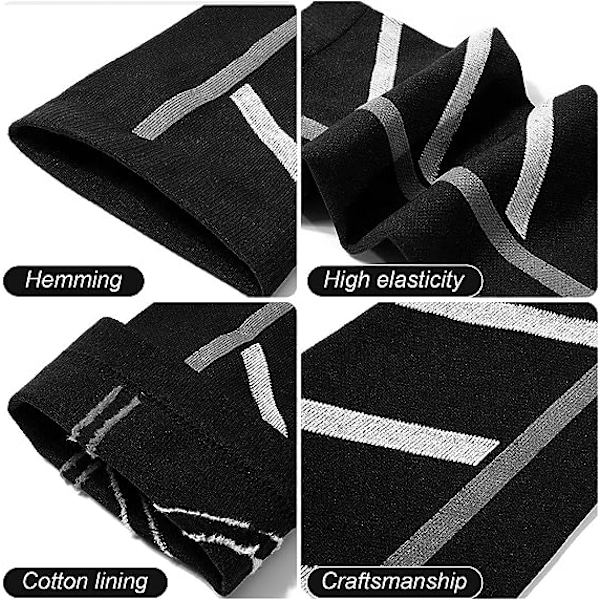 Kompressionsstrumpor för vader (One Size Black), Kompressionsstrumpor för ben, Andningsbart halkfritt vadstöd, Löpning, Flygplan, Vandring, Marathon.