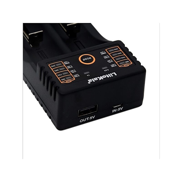 Liitokala LII-202 Mini Multifunktionell Batteriladdare USB Kompatibel 118650 26650 16340 14500