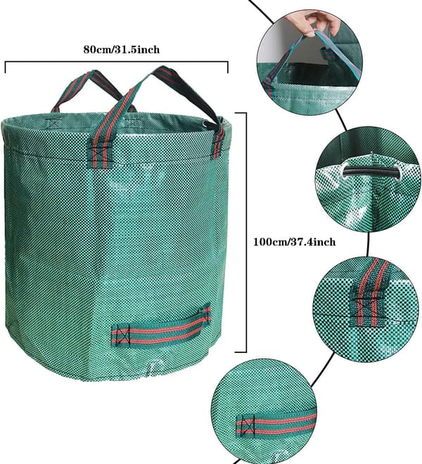 3-pack * 500L Trädgårdspåsar, Tunga Trädgårdsavfallspåsar Trädgårdsavfallspåse Tunga PP-avfallspåse 3-pack Trädgårdsavfallspåsar Trädgårdssopåsar