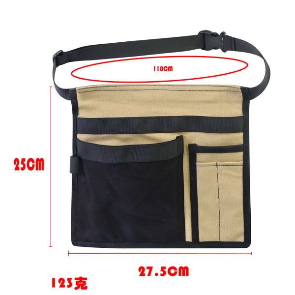 Outdoor Multi-pocket Canvas Belte Bag Hagearbeid Tool Bag Tool Stor