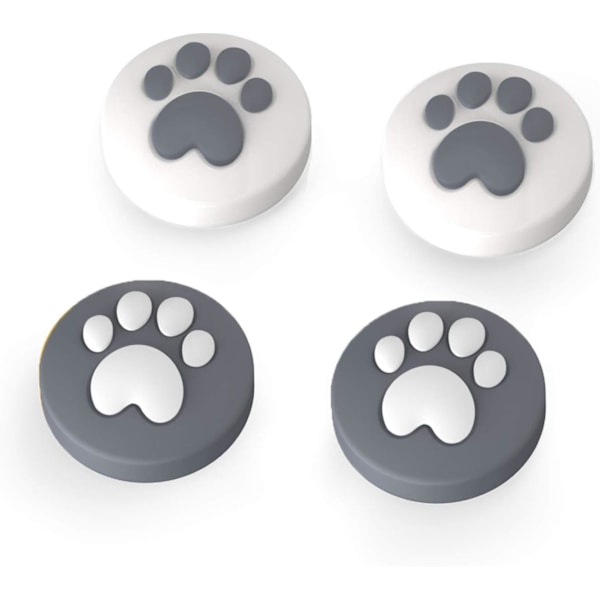 4 st (grå) - Smart Thumb Grip Caps för Nintendo