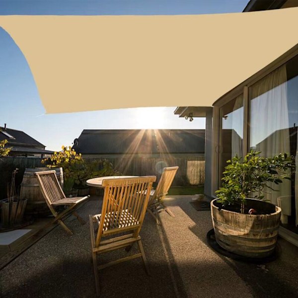 Solsejl, 4 x 5 M Solsejl - Udendørs Markise Vandtæt Anti-UV Solbeskyttelse til Haveterrasse