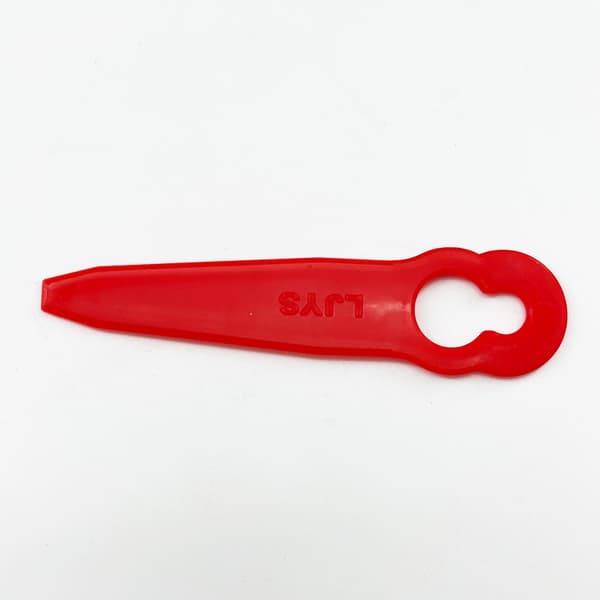 Sats med 100 blad, polycut 2 - 2 platta breda gräsklipparplastblad fsa45 trädgårdsskötsel Gräsklippartillbehör kalebassform l83 plastblad för sladdlös kantklippning