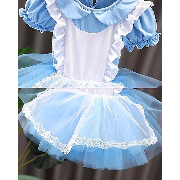 110cm Prinsessklänning Balettklänning för Barn Flickor, Ballerina Dansdräkt Leotard, Storlek 2-8 År