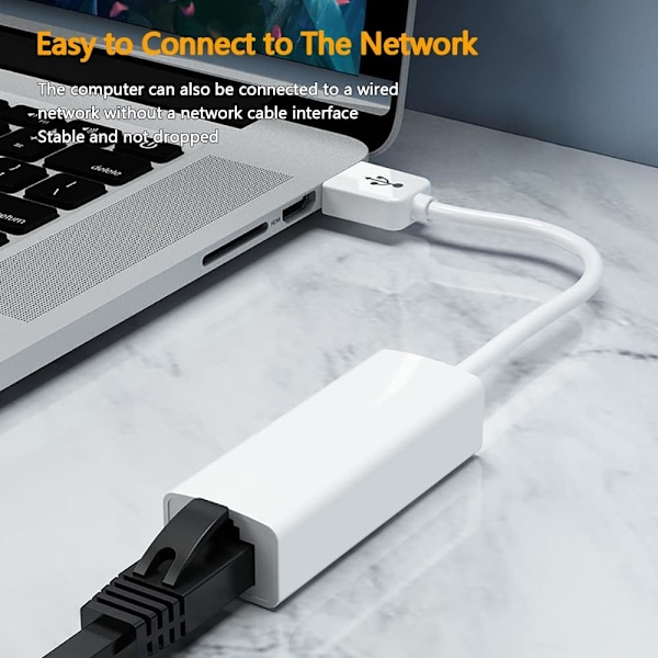 USB Ethernet Adapter, Nettverksadapter USB 2.0 til 10/100 Mbps Ether