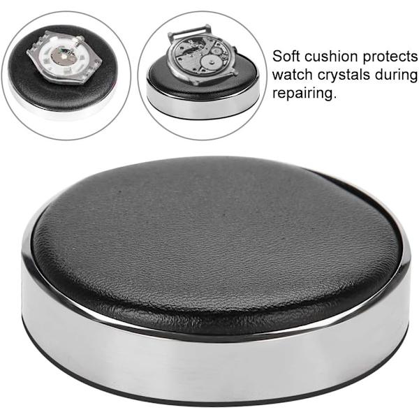 72 mm diameter klockfodral kudde, professionell klockrörelse skyddande dyna anti-scratch säteskudde, urmakare reparationsverktyg svart