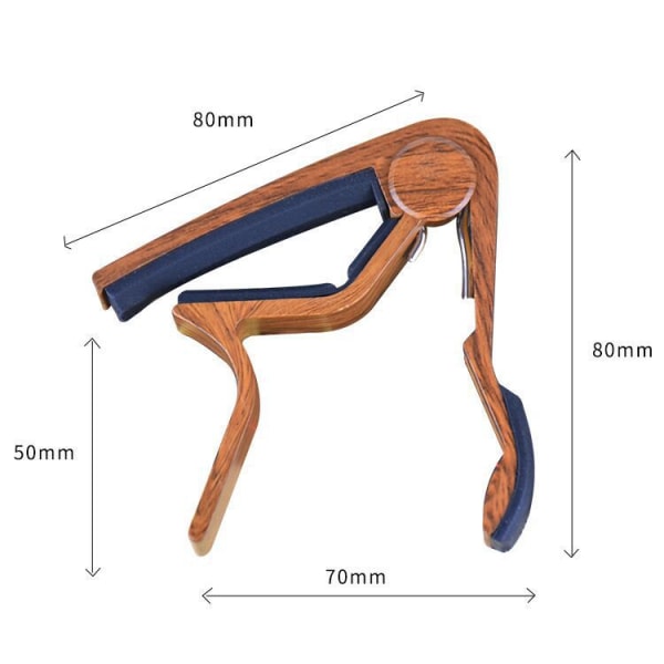 Gitar capo for akustiske og elektriske gitarer tre farge (i eske)