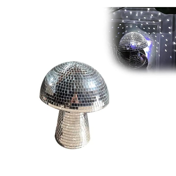 Mushroom Disco Ball Spejlkugle til Bryllupsfest Lokale Bar Dekoration (11*8*8cm)