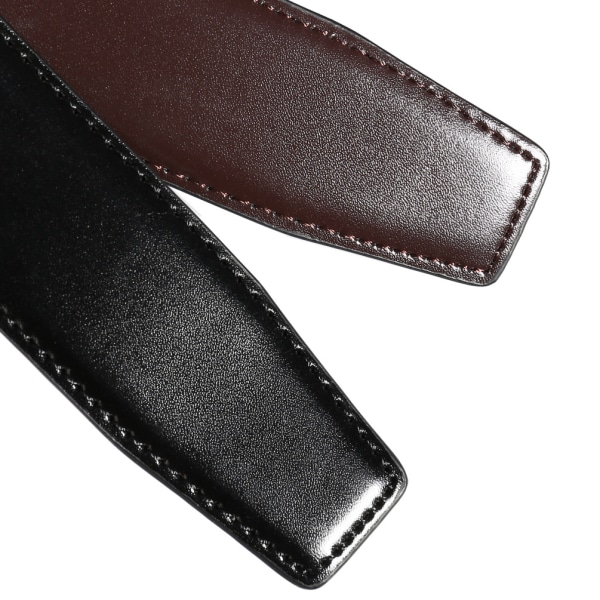 Sort Bælte - Herrebælte Læder Jeans Justerbar Herrebælte i Læder 34mm Bred 110-130CM