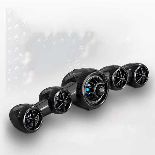 Bluetooth-högtalare, Bärbar Stereo Högtalare, 10 Timmars Subwoofer Spela Tid, SD-kortstöd, Inbyggd Mikrofon  Svart