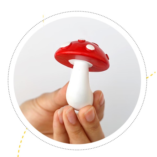 3 stk. køleskabsmagneter, stereoskopiske røde svampe, 3D søde køleskab