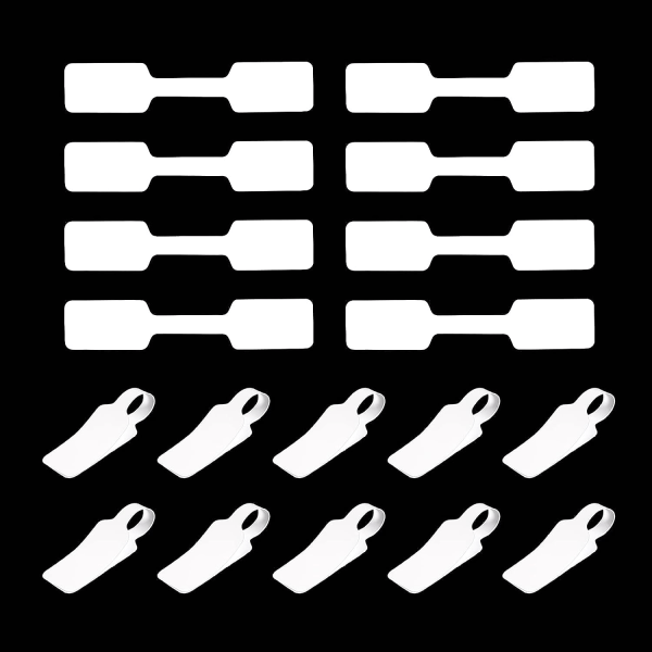 500 stk smykkeprislapper, tomme smykkeklistremerker, rektangulære selvklebende smykke-ID-lapper for smykkeprisvisning (rektangel)